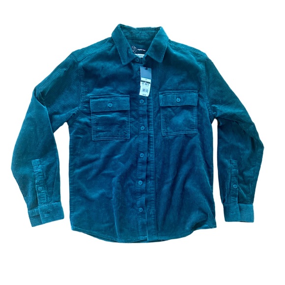 Men's Casual Fit Corduroy Button-Down Shirt - Original Use Green XS - Picture 1 of 1